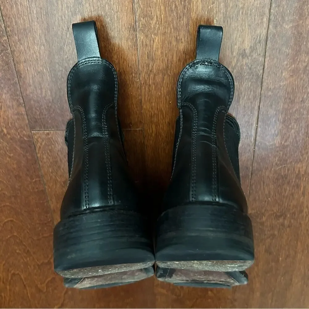 Rag & Bone Dartford Chelsea Boot in Black Leather, Size 7.5 EU37.5